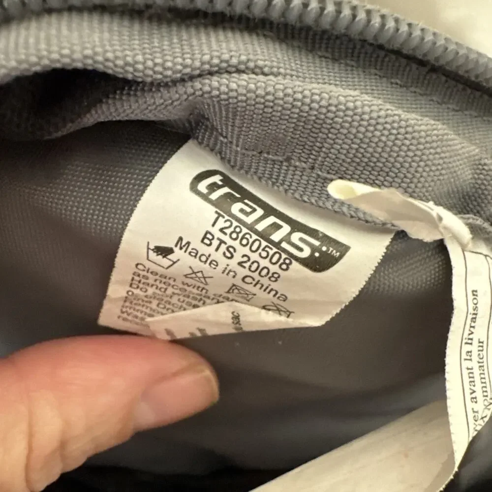 Vintage Y2K Jansport Trans Backpack Black Gray School Laptop Bag 2000s